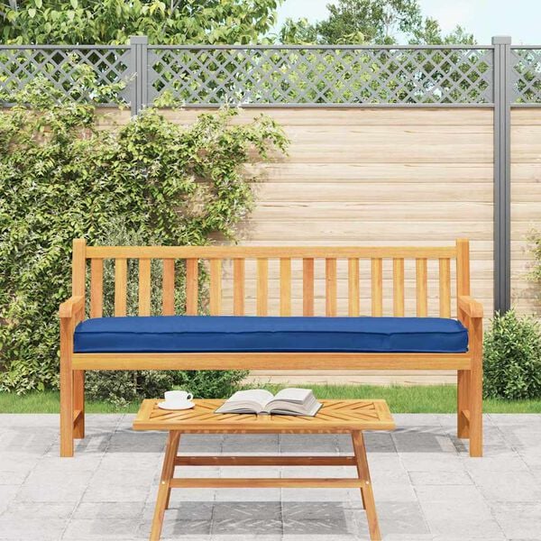 vidaXL Cuscino per pallet Blu Reale 180 x 40 x 8 cm Tessuto Oxford