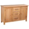 vidaXL Credenza con 3 Cassetti 110x33,5x70 cm in Massello di Rovere
