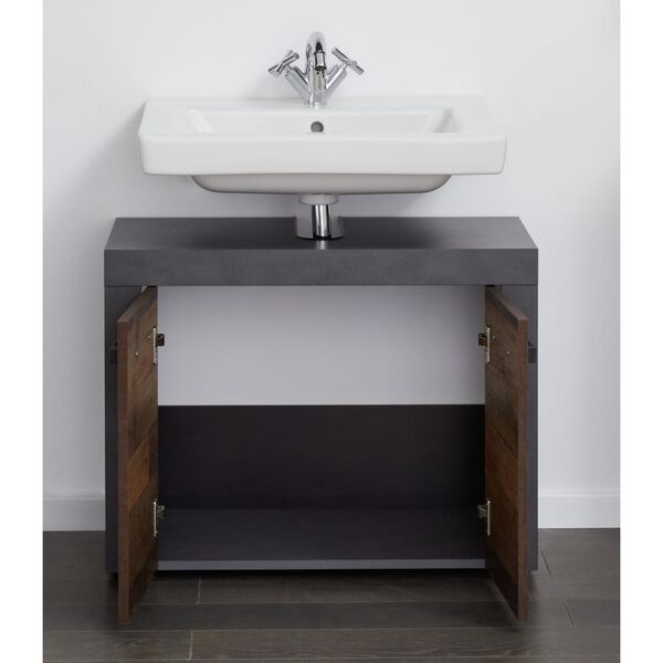Trendteam Unità Lavabo Indy in Legno Antico e Marrone Matera