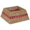 vidaXL Collare per Albero di Natale Quadrato Naturale 50 x 50 x 25 cm