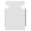 vidaXL Comodino Bianco e Rovere Sonoma 45x35x52cm in Legno Multistrato