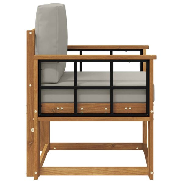 vidaXL Divano da esterno Legno di Acacia Massello e Poliestere