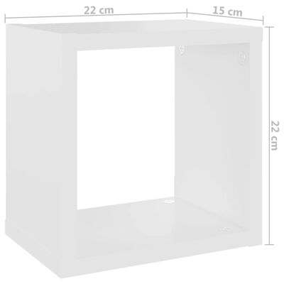 vidaXL Mensole Parete a Cubo 6 pz Bianche 22x15x22 cm