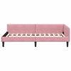 vidaXL Cornice del letto ad angolo Rosa 100 cm x 200 cm Velluto