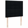 vidaXL Giroletto a Molle con Materasso Nero 120x190 cm in Tessuto