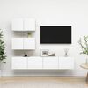 vidaXL Set Mobili Porta TV 4 pz Bianco in Legno Multistrato