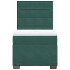 vidaXL Giroletto a Molle con Materasso Verde Scuro 90x190 cm Velluto