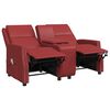 vidaXL Poltrona Massaggiante Reclinabile 2 Posti Rosso Vino Similpelle