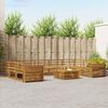 vidaXL Set divani 10 pcs Naturale Legno di Acacia Massello