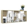 vidaXL Libreria Bianca e Rovere Sonoma 67x24x161 cm Legno Multistrato