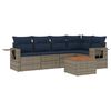 vidaXL Set Divani da Giardino 6 pz con Cuscini Grigio in Polyrattan