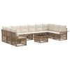 vidaXL Set Divano da Giardino 11 pz Beige polyrattan