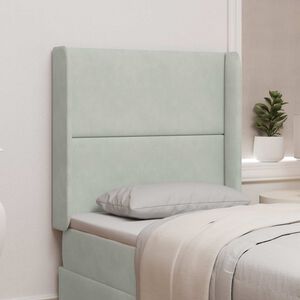 vidaXL Orecchia della Testata Grigio chiaro 80 x 16 x 4 cm Velluto