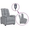vidaXL Poltrona Alzapersona Massaggiante Grigio Chiaro Tessuto