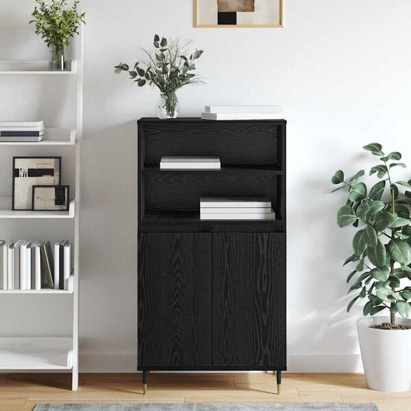 vidaXL Credenza Nero 60 x 36 x 110 cm Legno multistrato