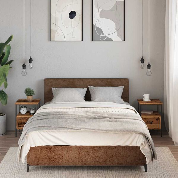 vidaXL Comodini Legno Antico 2 pz 34x36x50 cm in Legno Multistrato