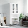 vidaXL Credenza Bianca 69,5x34x180 cm in Legno Multistrato