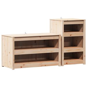 vidaXL Mobile da cucina da esterno MEPPEL 2 pz Douglas Naturale