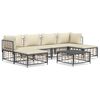 vidaXL Set Divani da Giardino 7 pz con Cuscini Antracite in Polyrattan
