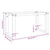 vidaXL Telaio Gambe a O per Tavolino da Salotto 90x30x43 cm in Acciaio
