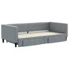 vidaXL Divano Letto Estraibile Cassetti Grigio Chiaro 100x200 Tessuto