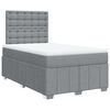 vidaXL Giroletto a Molle con Materasso Grigio Chiaro 120x190cm Tessuto