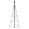 vidaXL Albero di Natale con Palo in Metallo 500 LED Bianco Freddo 5 m