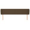 vidaXL Testiera ad Orecchio Marrone Scuro 203x23x78/88 cm in Tessuto