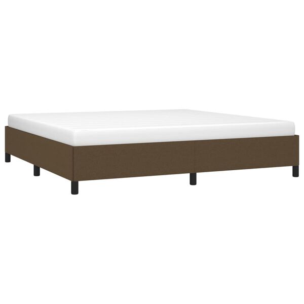 vidaXL Giroletto senza Materasso Marrone Scuro 200x200 cm in Tessuto
