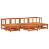 vidaXL Set Lounge da Giardino 7 pcs Marrone Cera
