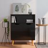 vidaXL Credenza Nero Lucido 60x30x72 cm in Legno Multistrato