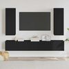 vidaXL Set di Mobili Porta TV 5 pz Nero in Legno Multistrato