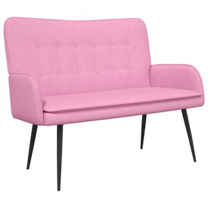 vidaXL Divano a 2 Posti Rosa 115 x 61 x 87 cm Tessuto