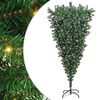 vidaXL Albero di Natale artificiale pre-illuminato capovolto con set di palline