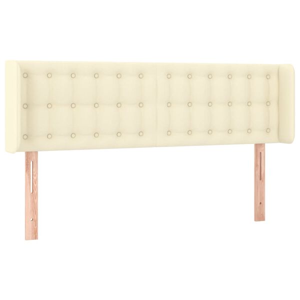 vidaXL Testiera ad Orecchio Crema 147x16x78/88 cm in Similpelle