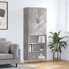 vidaXL Credenza Grigio Cemento 69,5x34x180 cm in Legno Multistrato