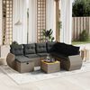vidaXL Set Divano da Giardino 8 pz con Cuscini Grigio in Polyrattan
