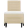 vidaXL Letto a molle con materasso Crema 100 x 200 cm Tessuto