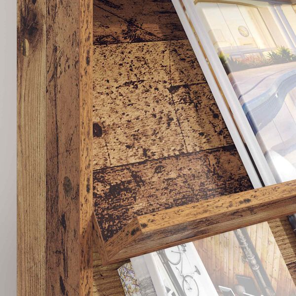 vidaXL Scaffale per riviste Legno vecchio 70 x 41 x 96 cm