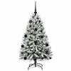 vidaXL Albero di Natale artificiale con 150 LED Verde e Bianco 120 cm