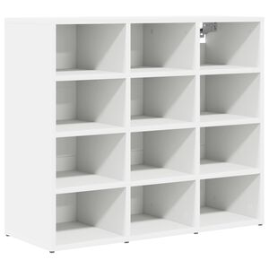 vidaXL Mobile per scarpe 77,5 x 30 x 67 cm Legno ingegnerizzato Bianco