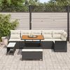 vidaXL Set Divano da Giardino 9 pcs Nero e Crema 100 x 100 x 71 cm