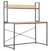 vidaXL Scrivania per Computer Nera e Rovere 120x60x138 cm