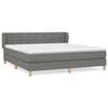vidaXL Giroletto a Molle con Materasso Grigio Scuro 180x200 cm Tessuto