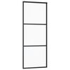 vidaXL Porta Scorrevole con Kit Montaggio Vetro ESG Alluminio 76x205cm