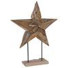 vidaXL Stella di Natale Marrone 59,5 x 18 x 74 cm Legno di teak solido