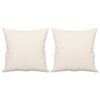 vidaXL Set Divani 2 pz con Cuscini Beige in Tessuto Microfibra