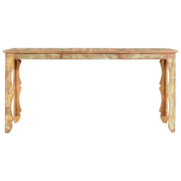 vidaXL Tavolo da Pranzo 160x80x76 cm in Legno Massello di Recupero