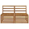 vidaXL 2 Pezzo Divano centrale per esterno Legno di Acacia Massello