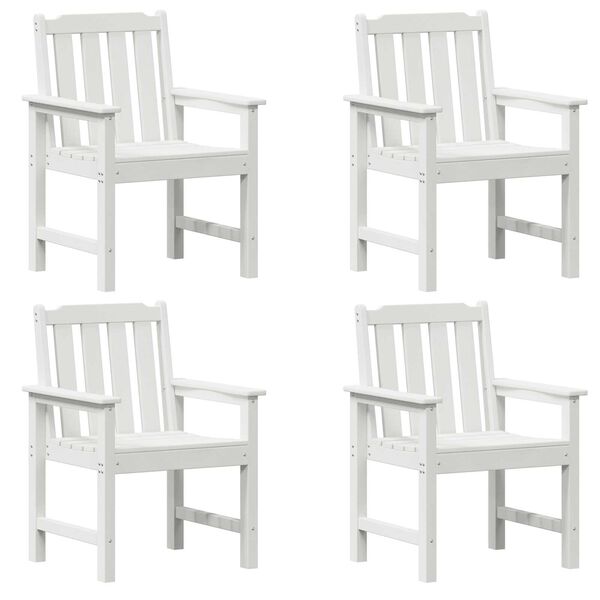vidaXL Sedia da pranzo da giardino 4 pcs Bianco 65.5 x 55.5 x 88cm